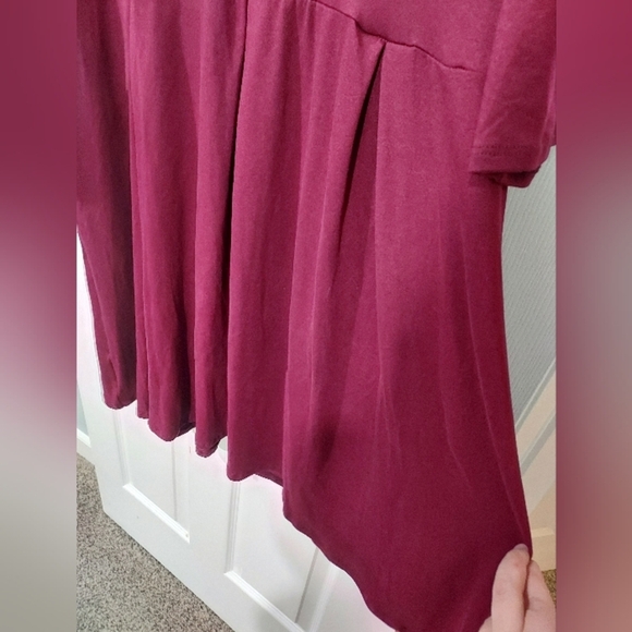 NWOT 24seven Comfort Apparel Wine Fit and Flare Plus Size Dress in Size 3X - Picture 10 of 12